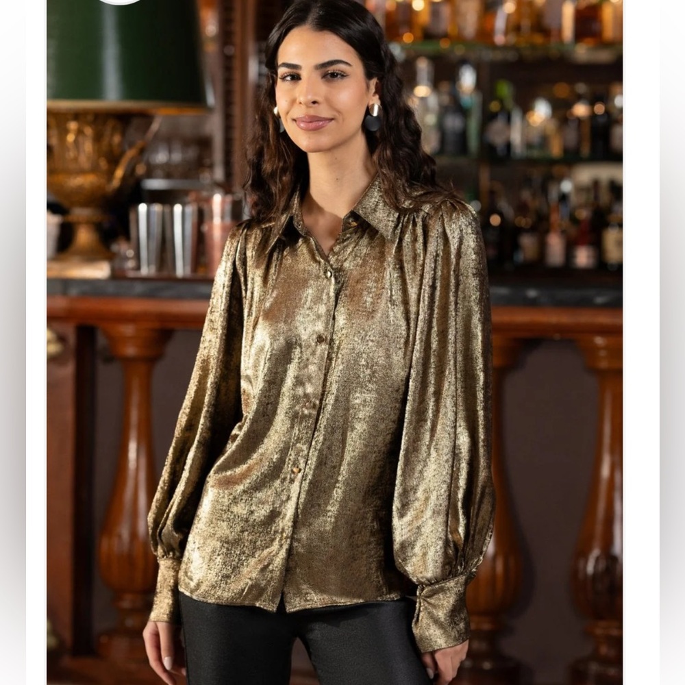 Worthington Button Down Satin Shirt size XXL - Picture 9 of 15